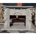 Hand Curving Antique White Marble Fireplace